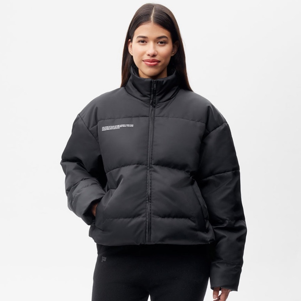 PANGAIA | FLWRDWN™ Bomber Jacket - Black Size: XS